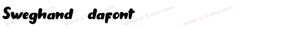 Sweghand (dafont)字体转换